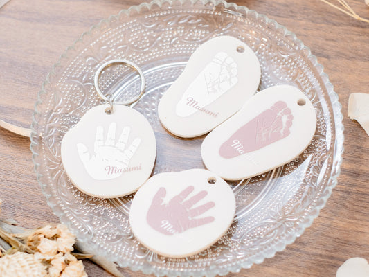 手形足形タグキーホルダー